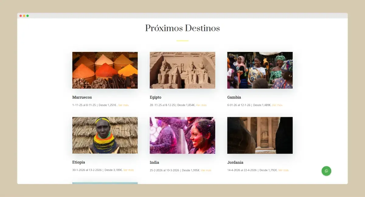 Mundo Indómita - Próximos destinos de viajes para mujeres