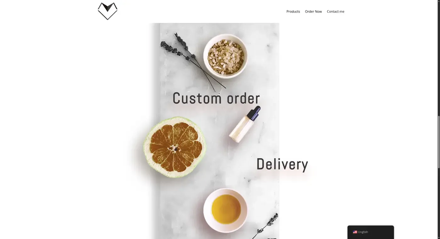 Misha Veron - Sección de pedidos personalizados y entrega de productos