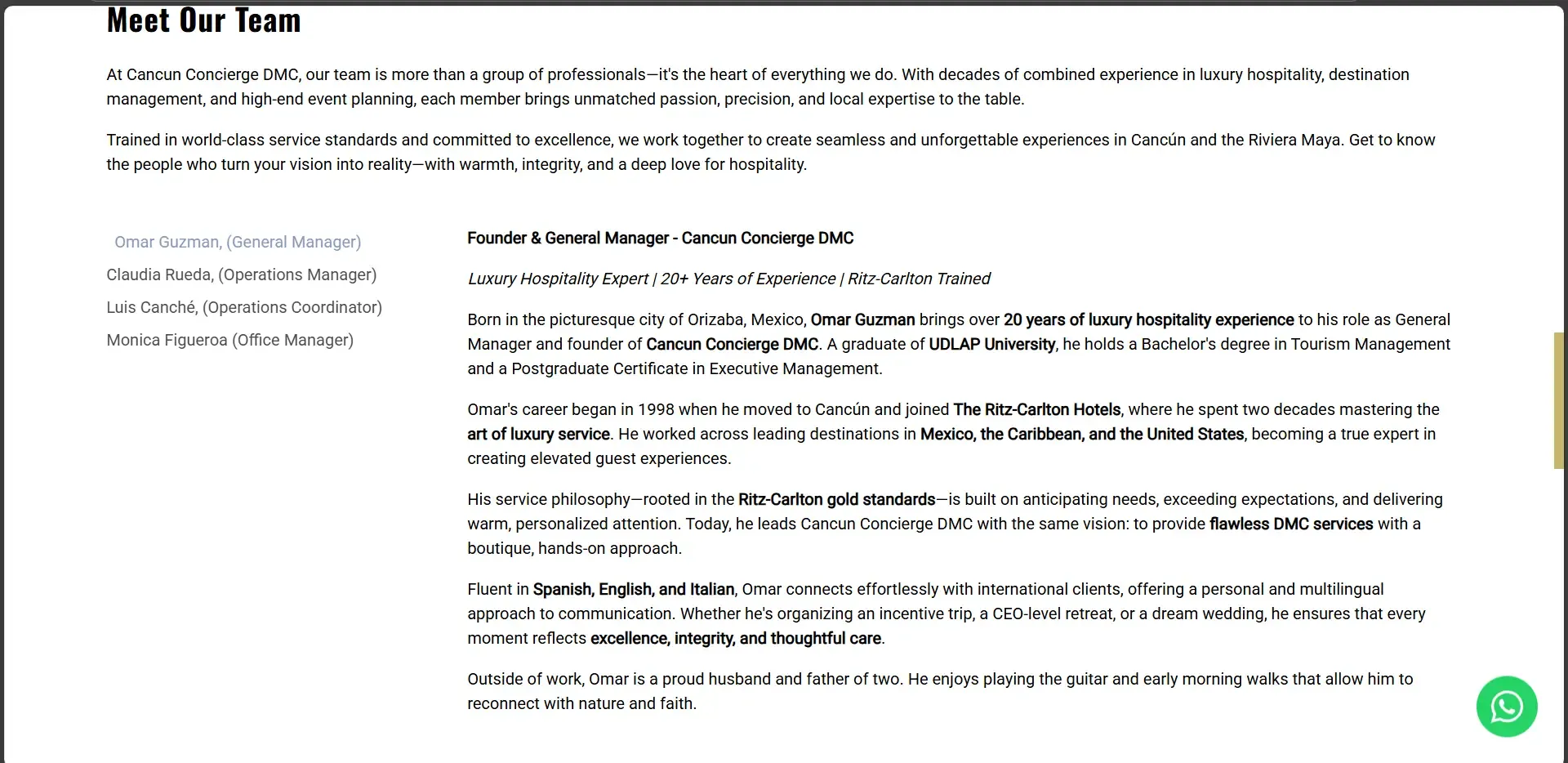 Cancun Concierge - About us and team