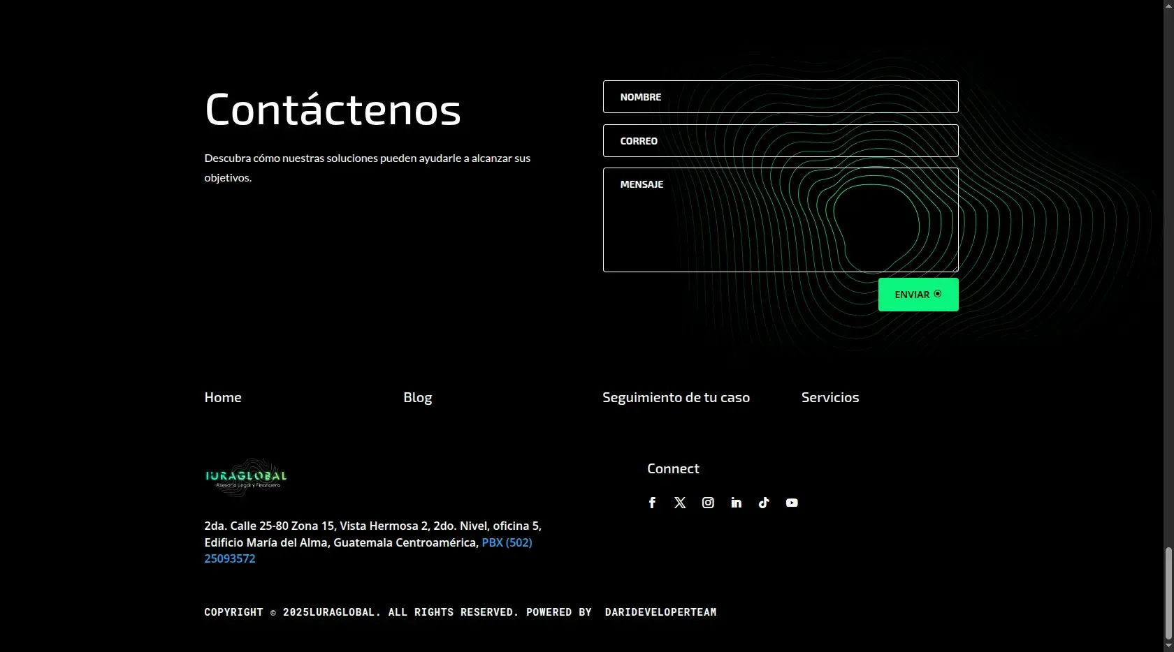 IuraGlobal - Formulario de contacto y ubicación