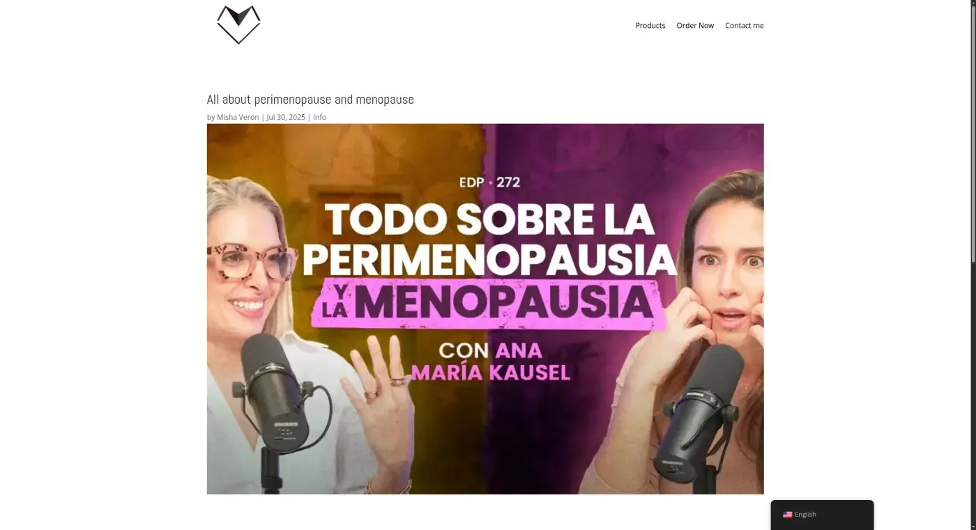 Misha Veron - Blog sobre salud femenina, perimenopausia y menopausia