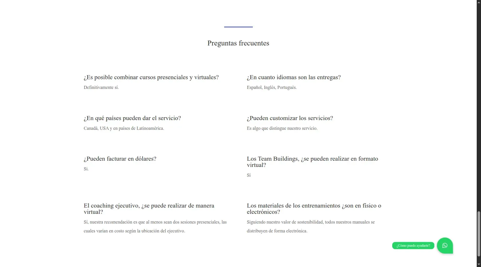 LeadForward - Preguntas frecuentes sobre servicios
