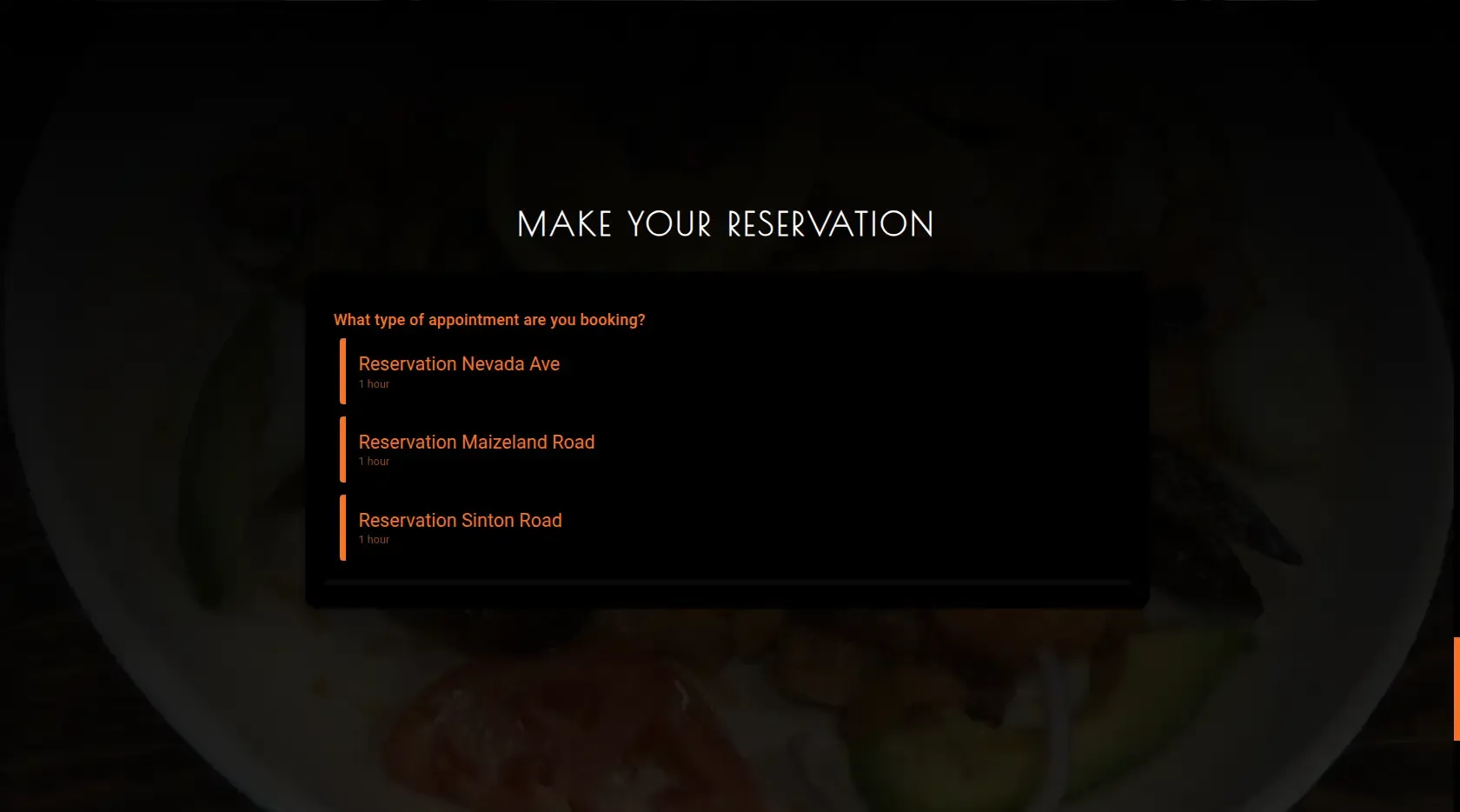 Mexico Real - Selección de ubicación para reservación