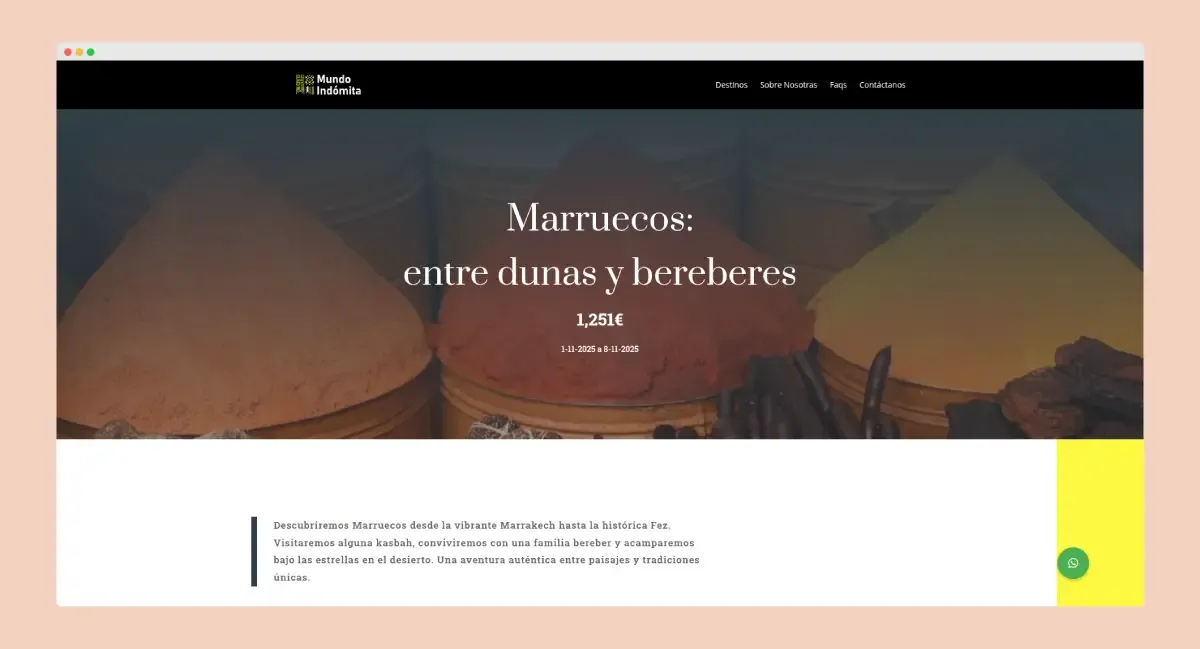 Mundo Indómita - Viaje a Marruecos, dunas y bereberes