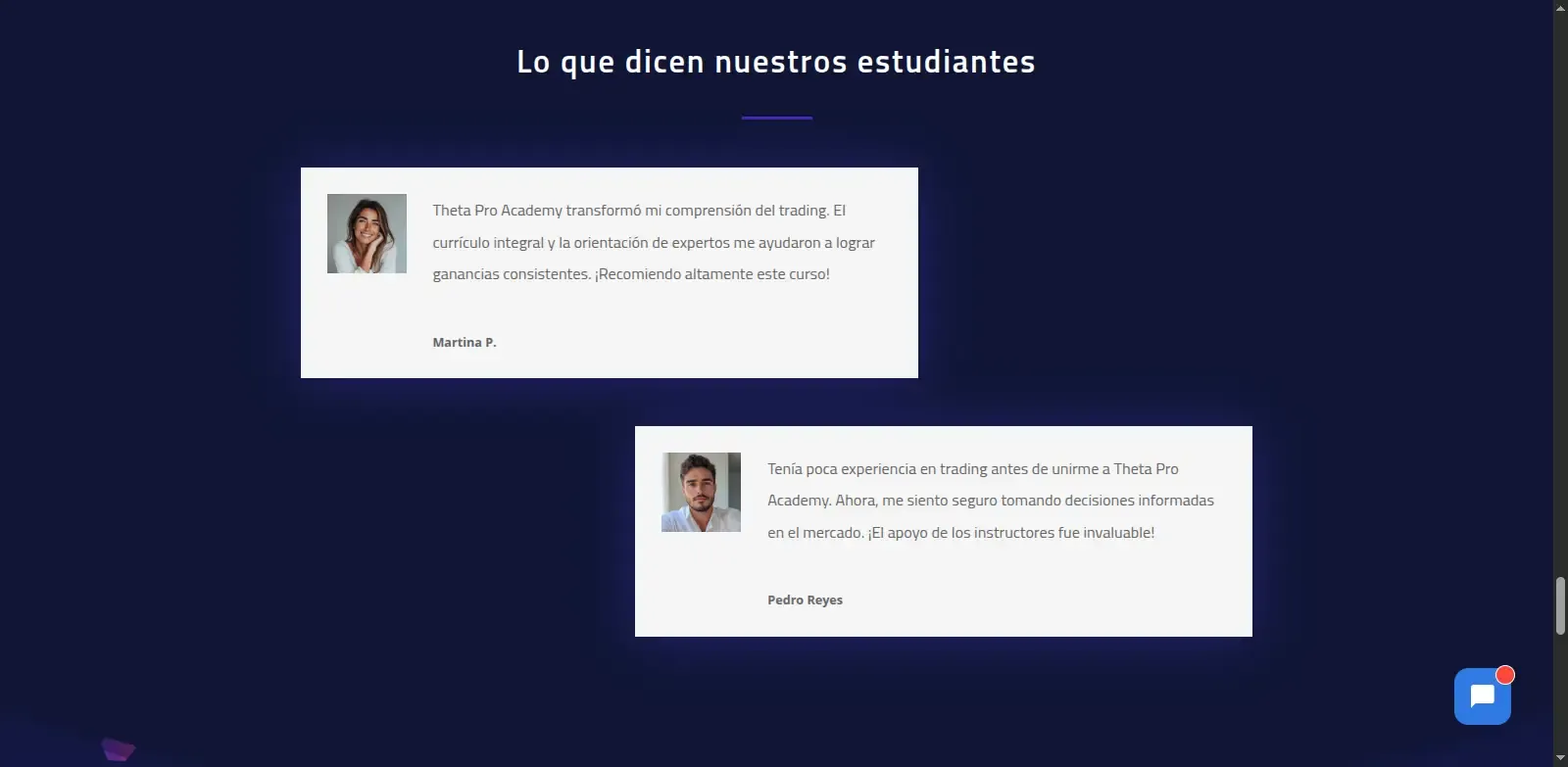 Testimonios de clientes exitosos de Theta Pro Academy Testimonios de clientes exitosos de Theta Pro Academy